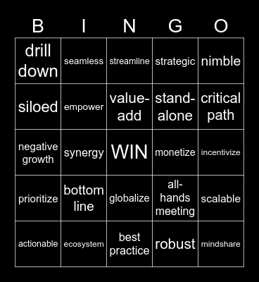 Bingo Bango Bingo Card
