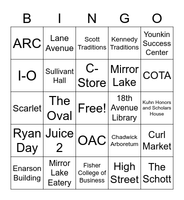 DSWS Bingo Night Bingo Card