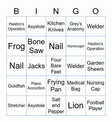 ITG Bingo Card