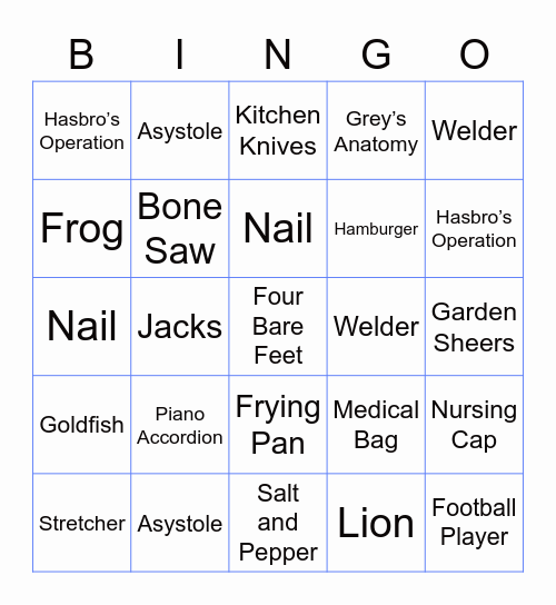 ITG Bingo Card