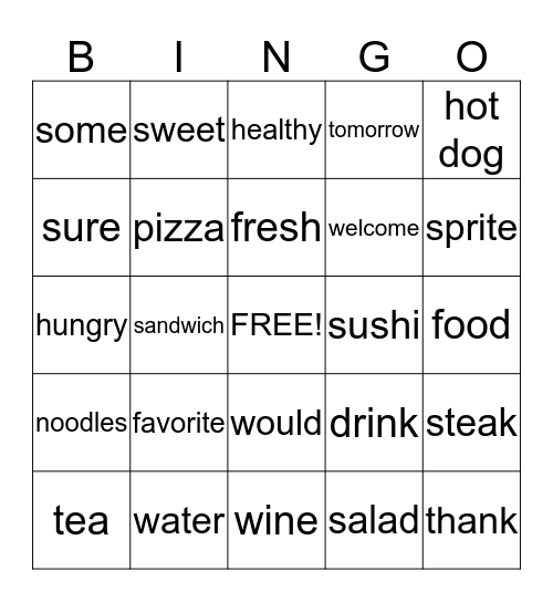 BINGO Card