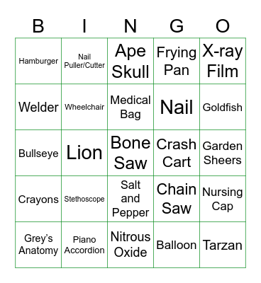 ITG Bingo Card