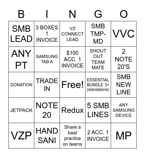 BINGO Card