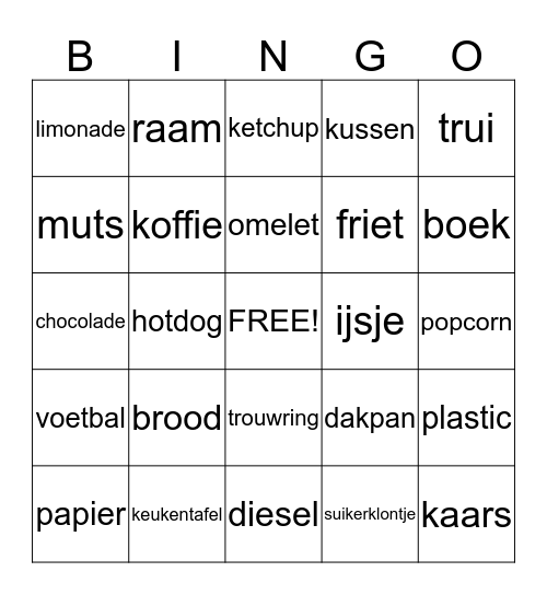 BINGO Card