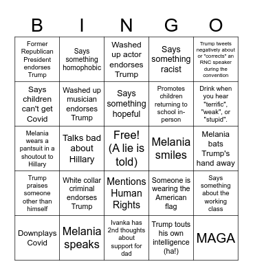 RNC Bingo Card