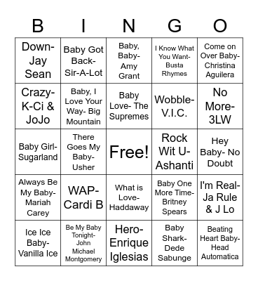 (Making) Baby Bingo Card