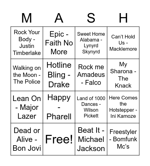 203 Bingo Card
