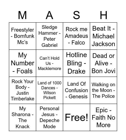 204 Bingo Card