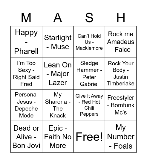 205 Bingo Card