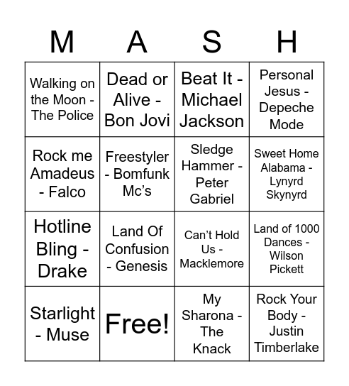 212 Bingo Card