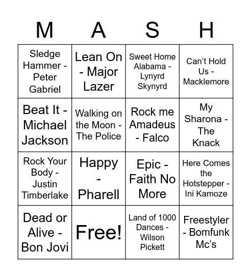 213 Bingo Card