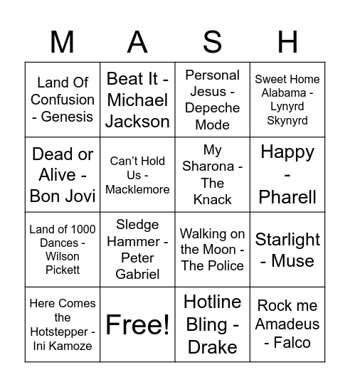 214 Bingo Card