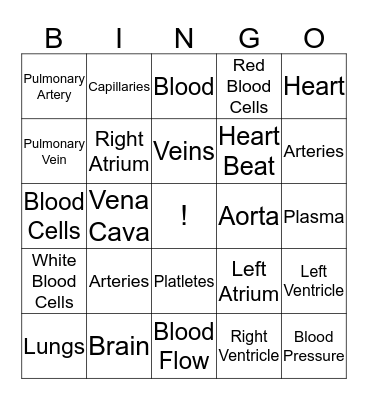 Cardiology Bingo Card