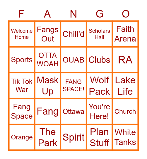 OUAB Presents Bingo Card