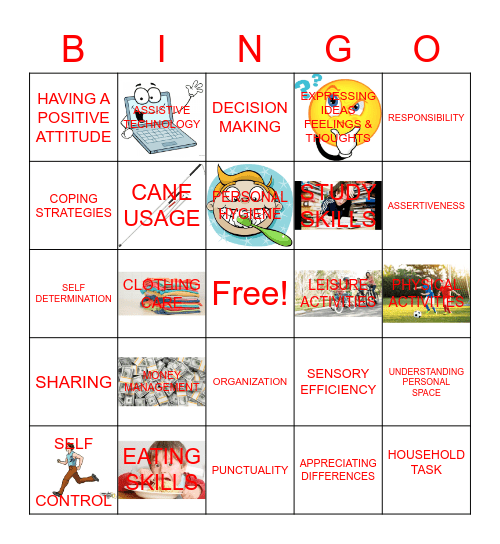 ECC GOALS Bingo Card