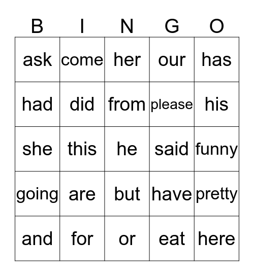Bingo Card