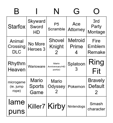 Direct #2 Bingo Card