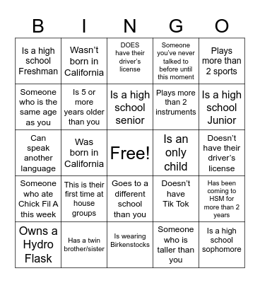 Bingo Card