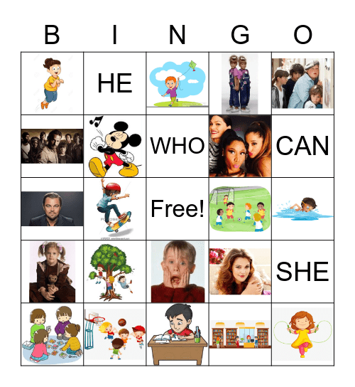 HAVE FUN - LESSON 6 Bingo Card