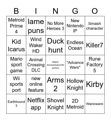 Direct 4 Bingo Card