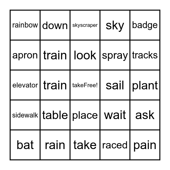 Garden in the Sky Bingo Card
