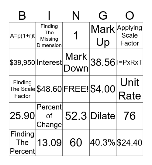 3 Weeks Test Review Bingo Card