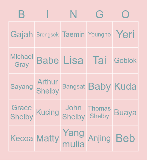 BINGO Card