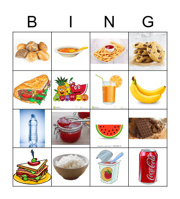 FOOD Bingo Card