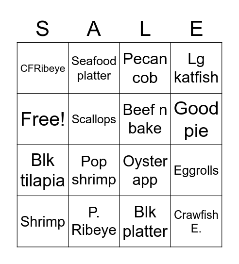 Kuntry Katfish Bingo Card