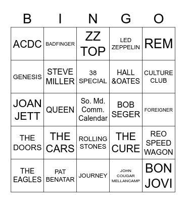 THE BAY FRIDAY NIGHT BINGO Card