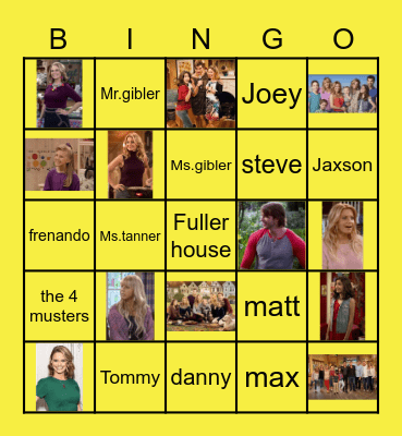 Fuller house Bingo Card