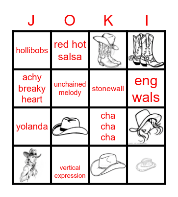 JOKI-DANCERS Bingo Card