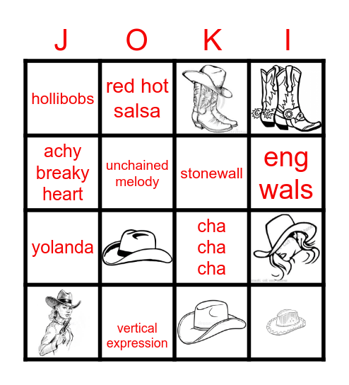 JOKI-DANCERS Bingo Card