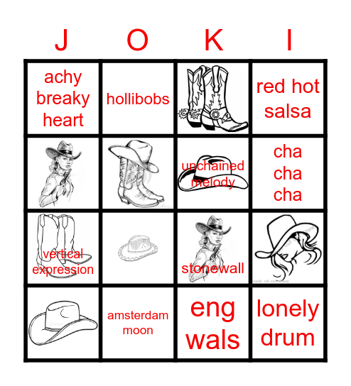 JOKI-DANCERS Bingo Card