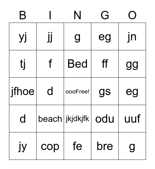 Who and where Bingo Card