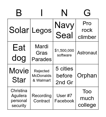 Truth or Lie Bingo Card