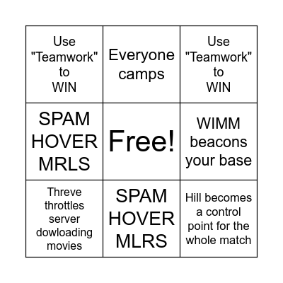 INFINITE ISLES BINGO Card