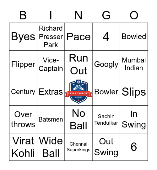 22Yardssport Bingo Card