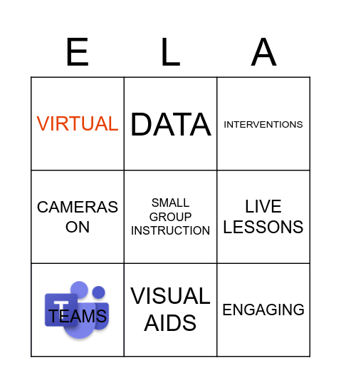 GLECPVA Bingo Card