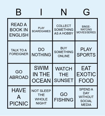 BINGO Card