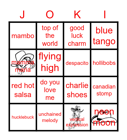JOKI-DANCERS Bingo Card