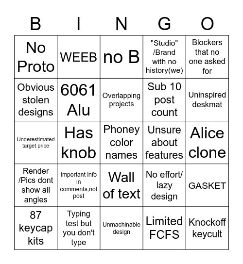 IC/GB BINGO AUG 23 Bingo Card