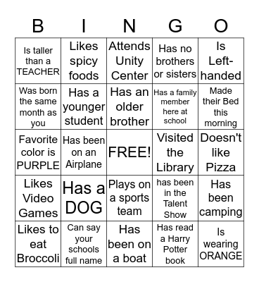 Buddy Bingo     Find a Buddy who.... Bingo Card