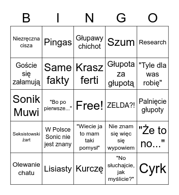 BBB Bingo Card