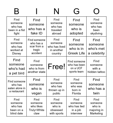 Zupp Adventure Team BINGO! Bingo Card