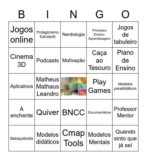 Bingo Ensino de Ciências Bingo Card