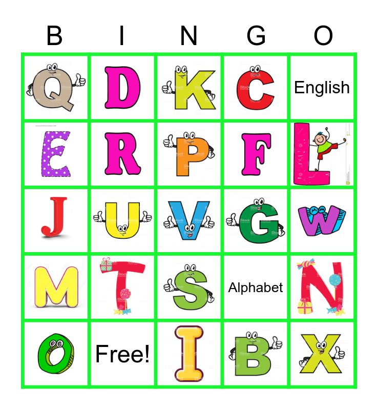 Alphabet Bingo Card