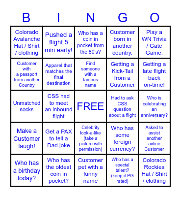 DEN LUV Jet HUB Bingo Card