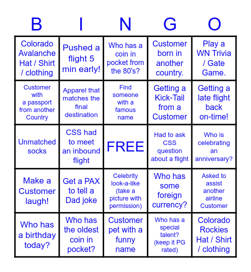DEN LUV Jet HUB Bingo Card