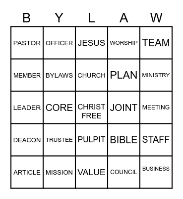 POLICY & PROCEDURE BINGO Card